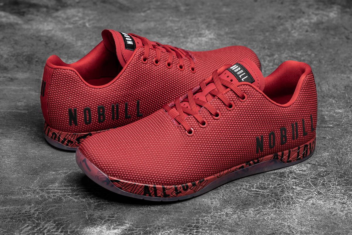 Nobull Superfabric All Love Men's Trainers Red | Australia (BA8359)